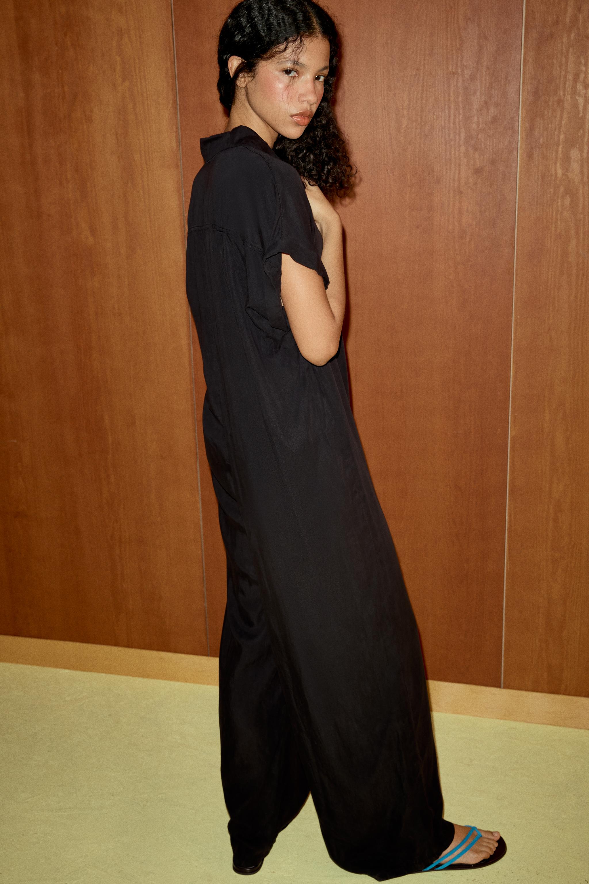 SHORT SLEEVE FLOWY JUMPSUIT